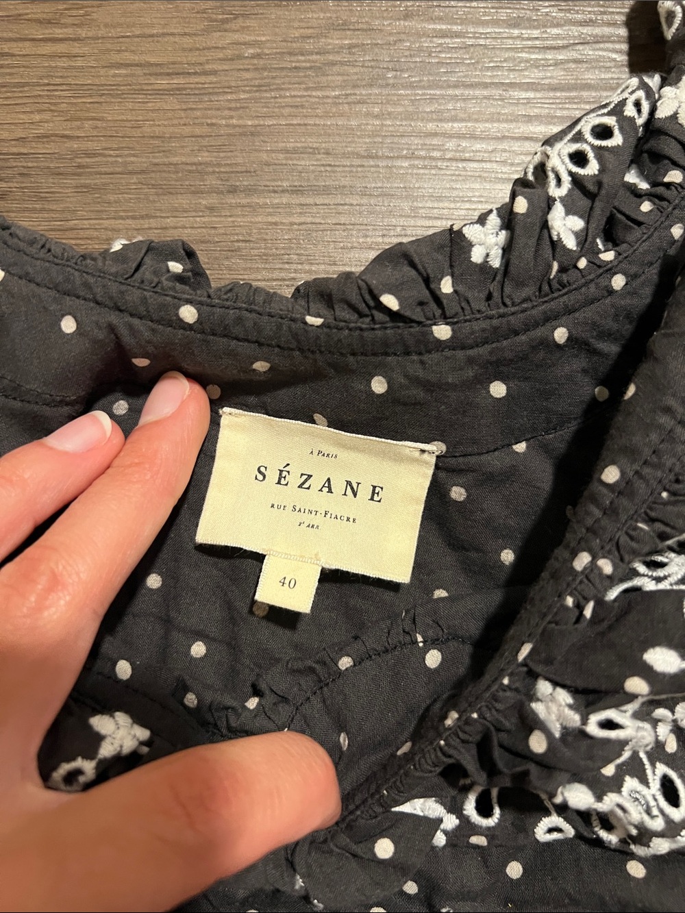 Sezane Rosa blouse tank top polka dots - Picture 3 of 5